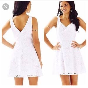 Lilly Pulitzer V-neck eyelet dress, size 2